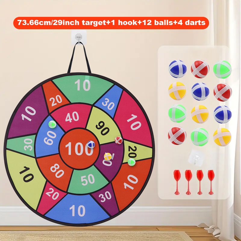 Sticky ball dart board -12 bal - Party Games For 5 Year Olds Indoors recension och pris
