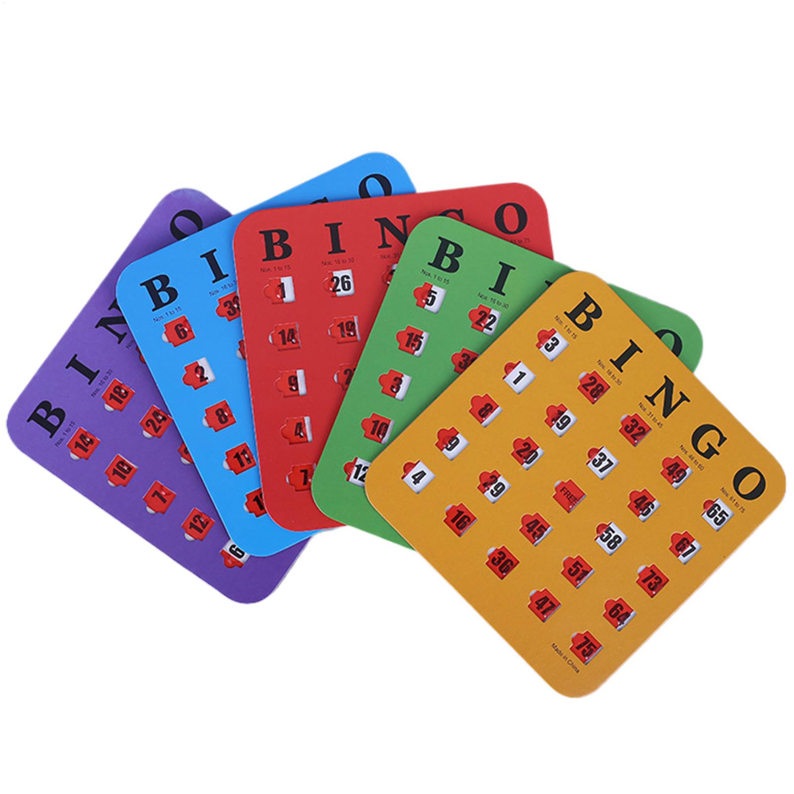 5pcs Sliding Bingo Game Cards  - Party Games At Home recension och pris