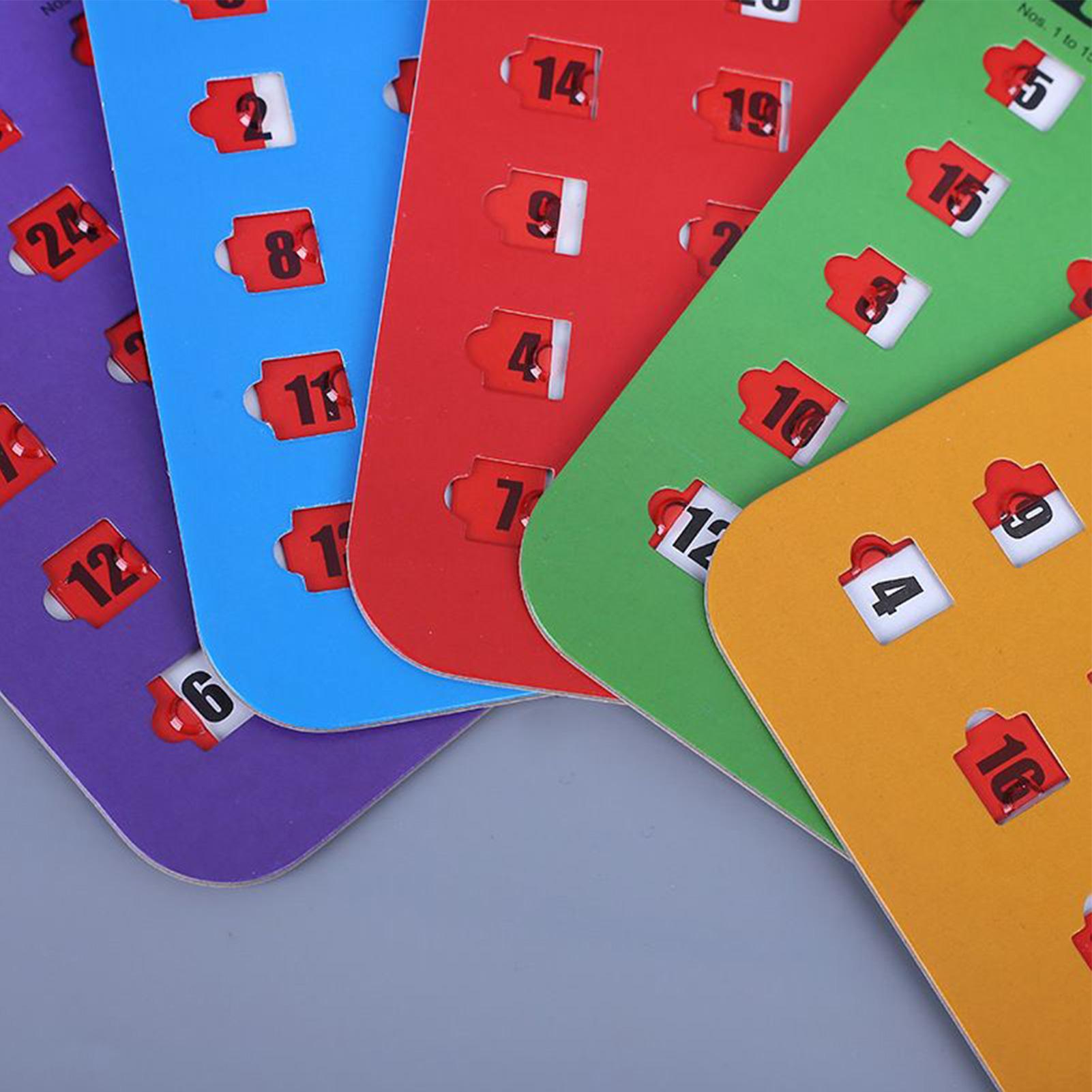 5pcs Sliding Bingo Game Cards  - Party Games At Home recension och pris