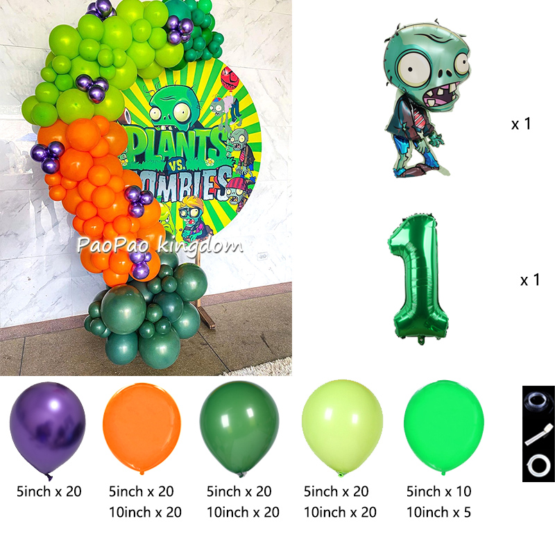 PVZ Theme Balloon Arch Garland - Party Games Bunny recension och pris