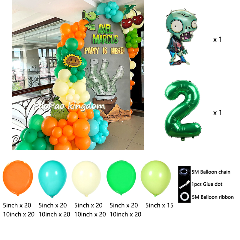 PVZ Theme Balloon Arch Garland - Party Games Bunny recension och pris