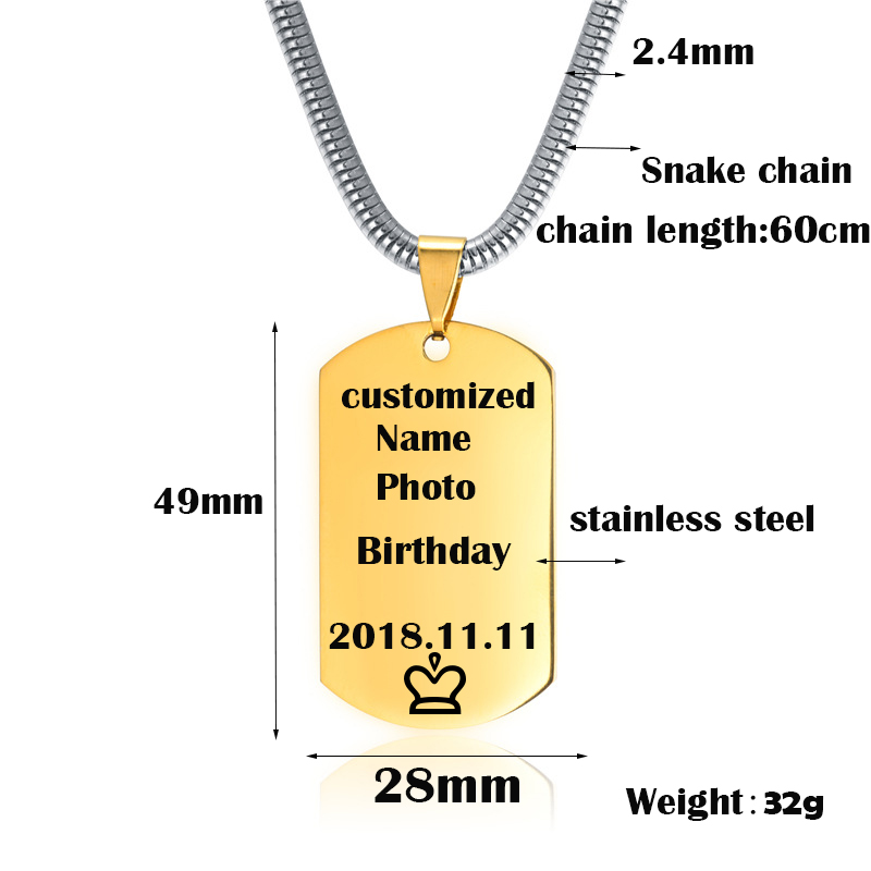 Customized Necklace Engrave Na - Party Games Classic recension och pris