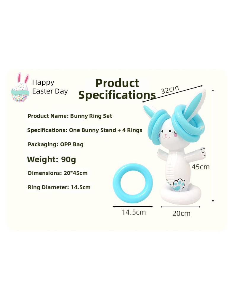 Easter Inflatable Bunny Ring T - Party Games Bunny recension och pris