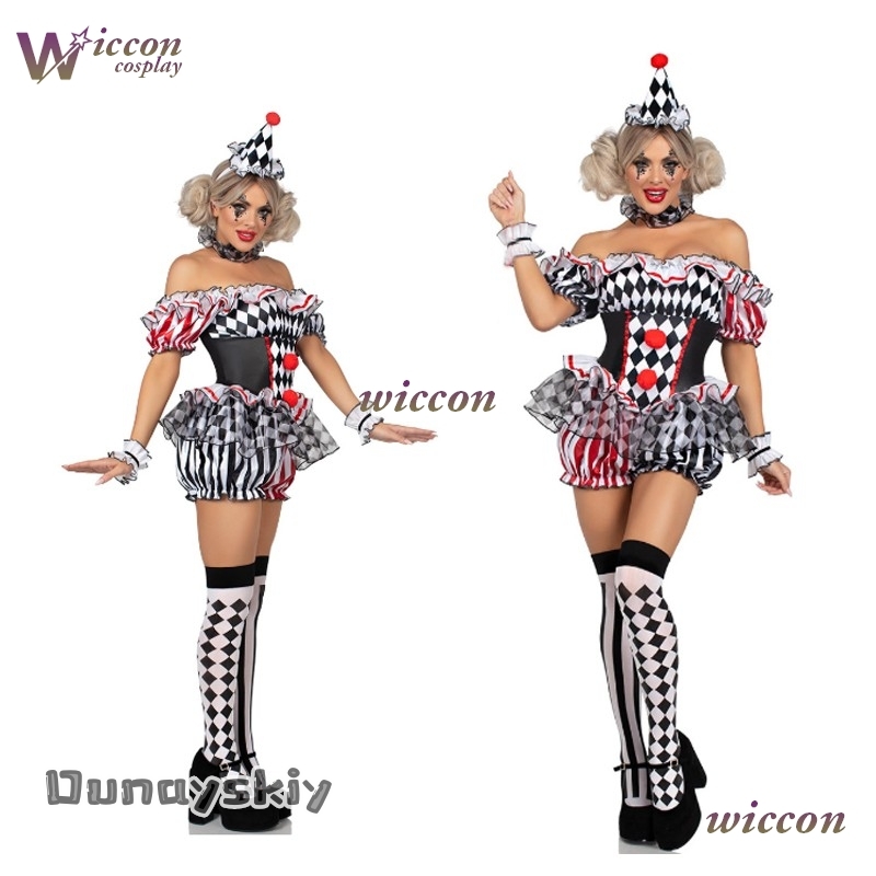 Women Clown Cosplay Costume Ci - Party Games Online recension och pris
