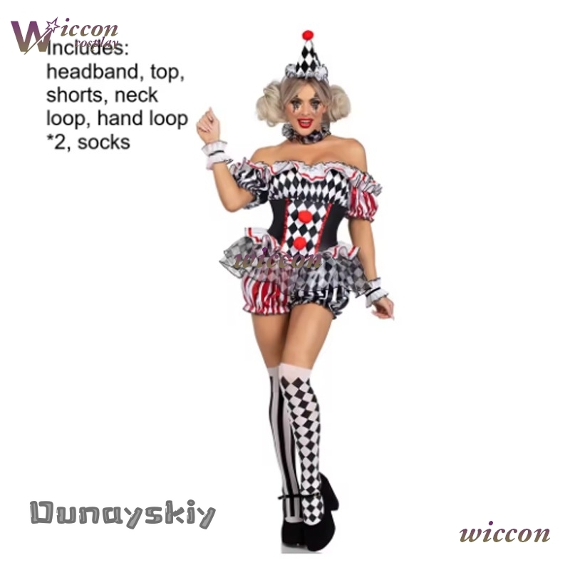 Women Clown Cosplay Costume Ci - Party Games Online recension och pris