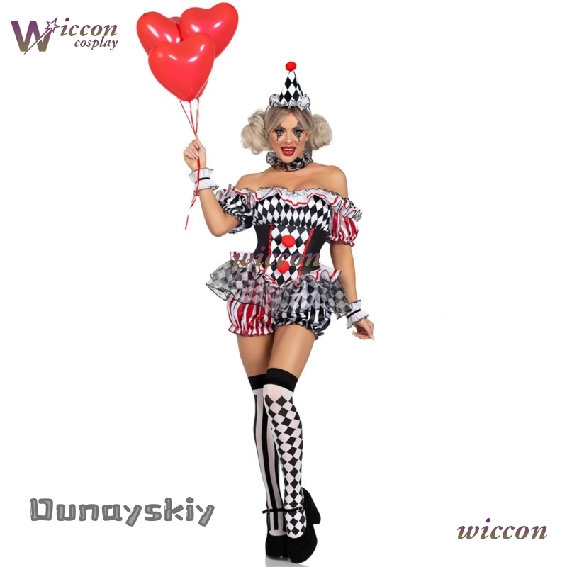 Women Clown Cosplay Costume Ci - Party Games Online recension och pris
