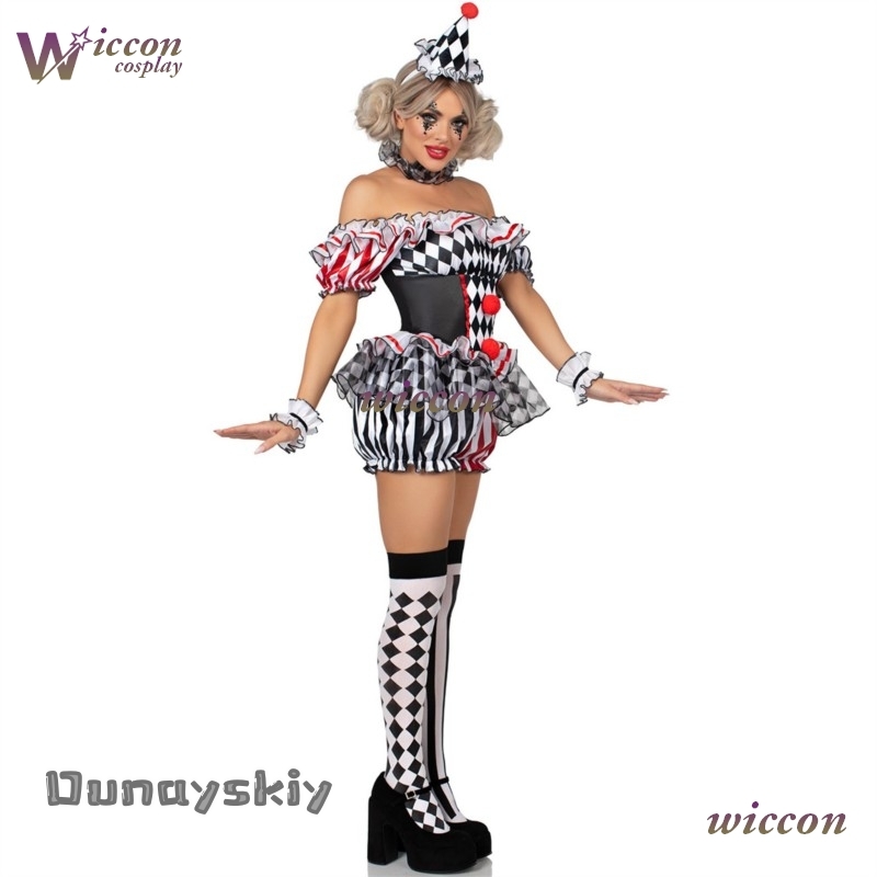Women Clown Cosplay Costume Ci - Party Games Online recension och pris